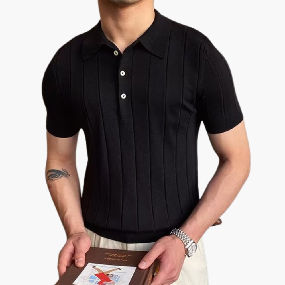 Cannes Ribbed Cotton Polo - Loravon