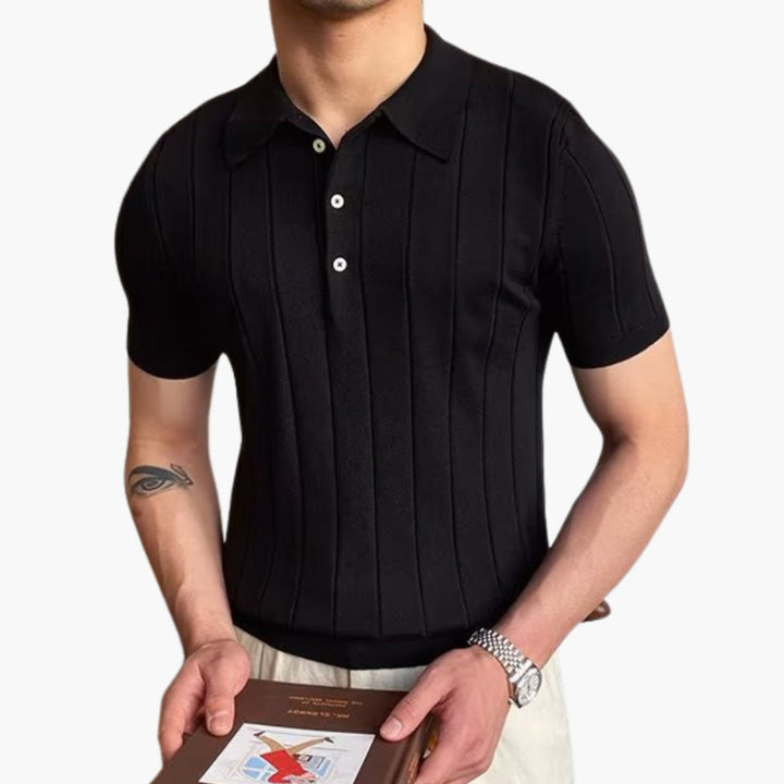 Cannes Ribbed Cotton Polo - Loravon