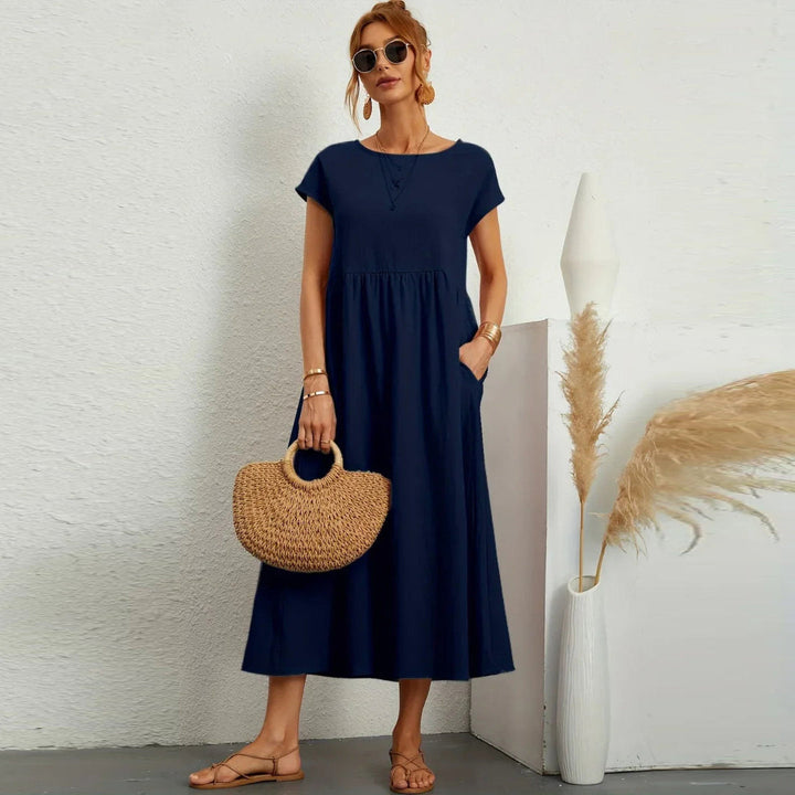 Maribel® - Mixed Cotton Casual Elegant Dress - Loravon