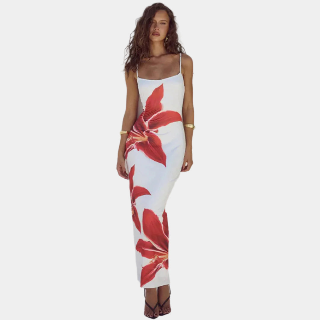 Celine | Elegant Summer Midi Dress - Loravon