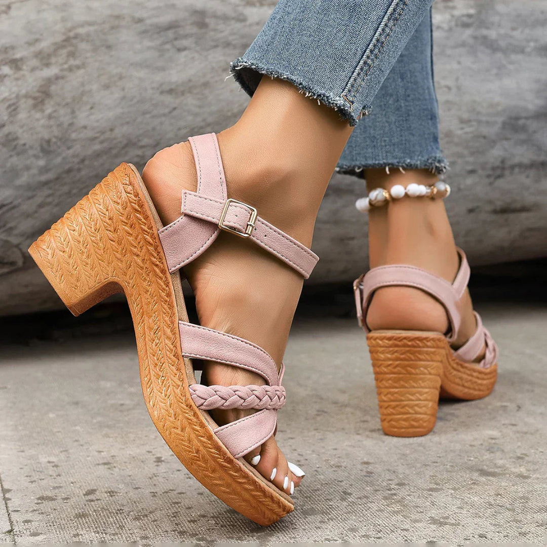 Celia™ - Orthopedic Mid Heel Platform Sandals - Loravon